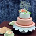 Cake-Topper "Mr&Mrs" Spiegel, Acryl - 1