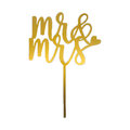 Cake-Topper "Mr&Mrs" Gold, Acryl
