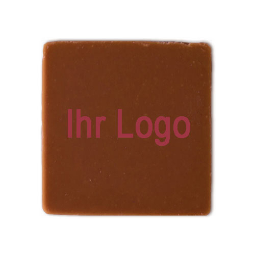 Schokoaufleger, 3x3 cm, VM, Logo rot, 1008 St.