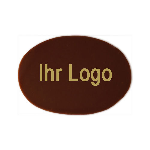 Schokoaufleger, oval, ZB, Logo gold, 2016 St.